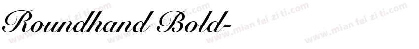 Roundhand Bold字体转换